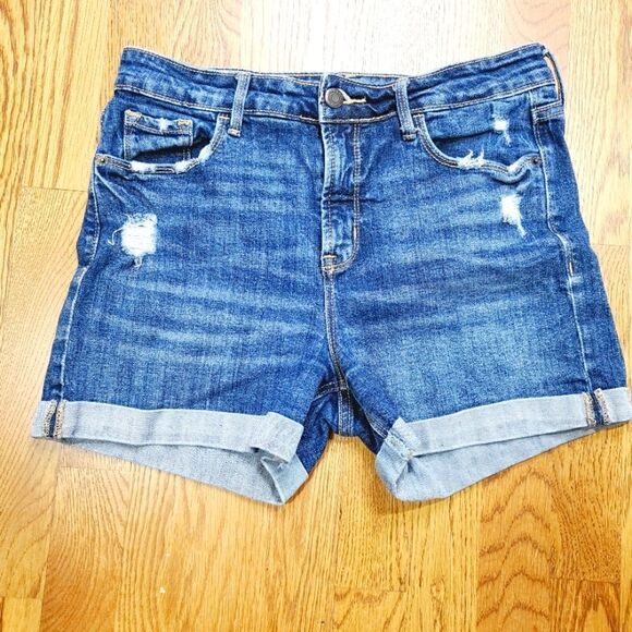 Old Navy High Rise Distressed Jean Shorts 4 - Picture 1 of 4